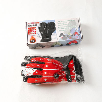 Zimowe rękawiczki do jazdy na świeżym powietrzu 4000 mAh Podgrzewane akumulatorowo rękawiczki zimowe Czerwone podgrzewane rękawiczki damskie