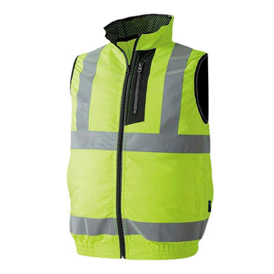 Fluorescencyjna odblaskowa kamizelka chłodząca z podwójnym wentylatorem Hi-Vis