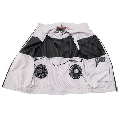 Jasnoszara czarna kamizelka z wentylatorem chłodzącym S/M/L/XL/XXL/XXXL Opcjonalnie z baterią 6700 mAh